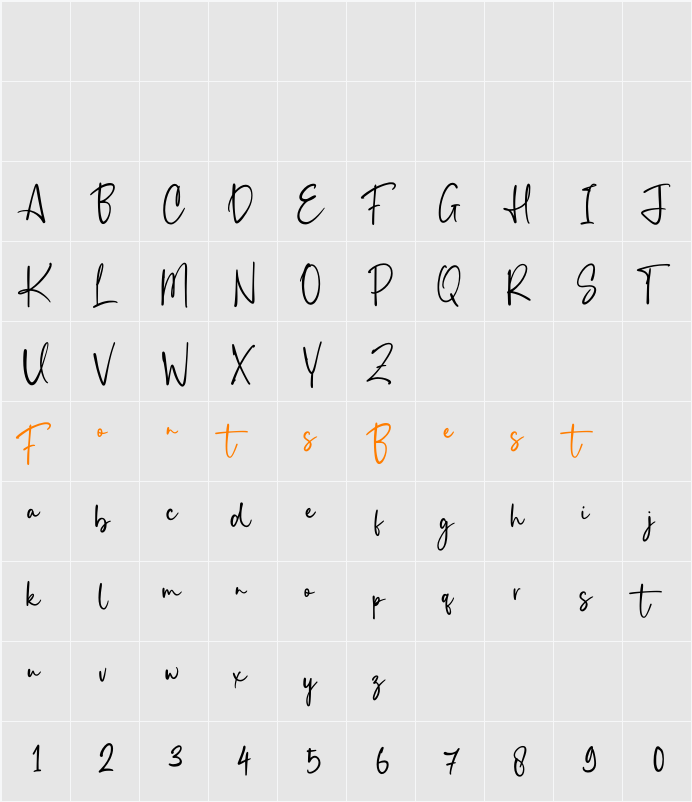 Karistand Character Map