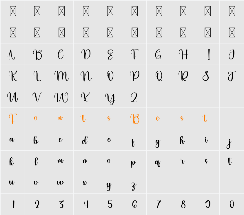 Halft Character Map