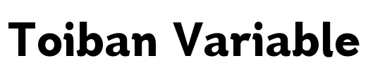 Toiban Variable  Font Image