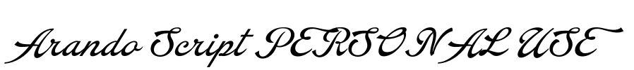 Arando Script PERSONAL USE Font Image