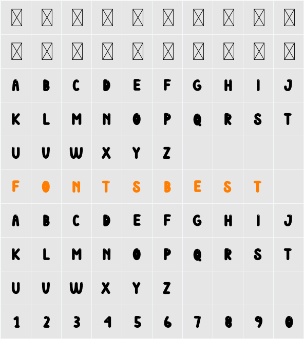 Bravo Character Map