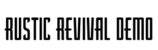 Rustic Revival demo Font Image