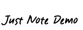 Just Note Demo Font Image