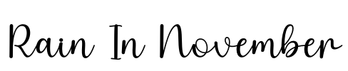 Rain In November Font Image