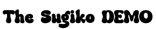 The Sugiko DEMO Font Image