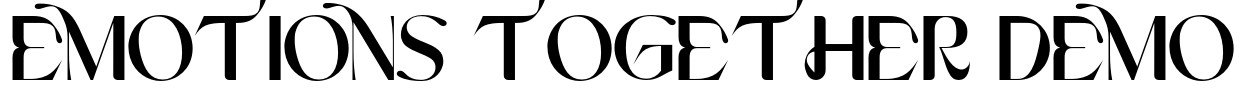 EMOTIONS TOGETHER DEMO Font Image