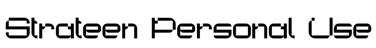 Strateen Personal Use Font Image