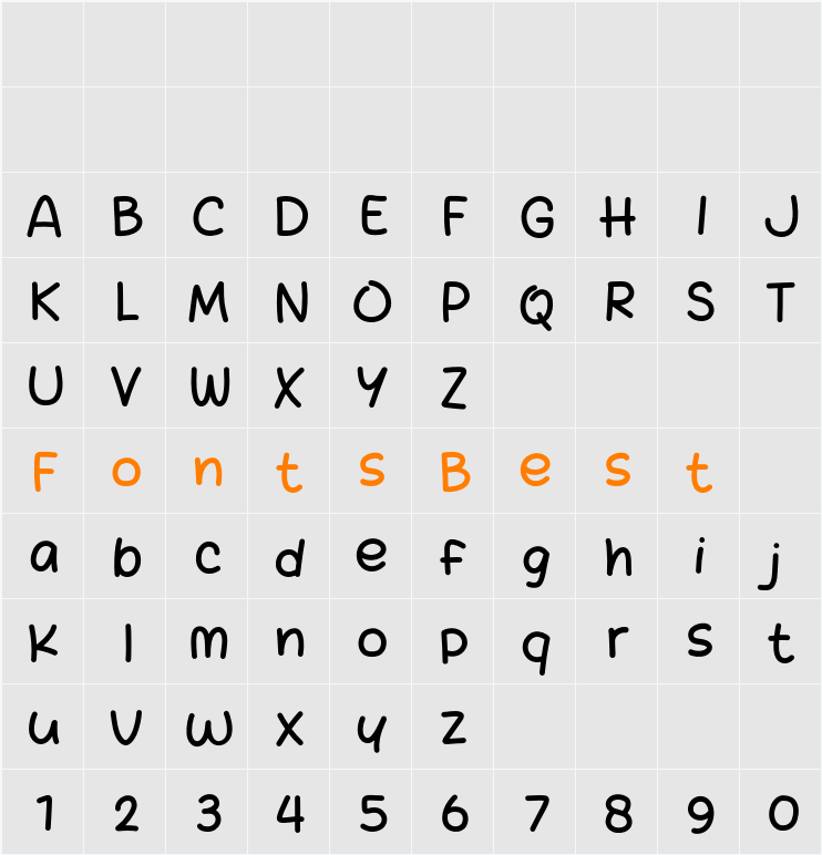 Okesip Character Map