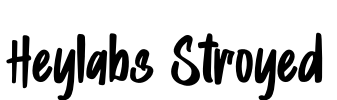 Heylabs Stroyed Font Image