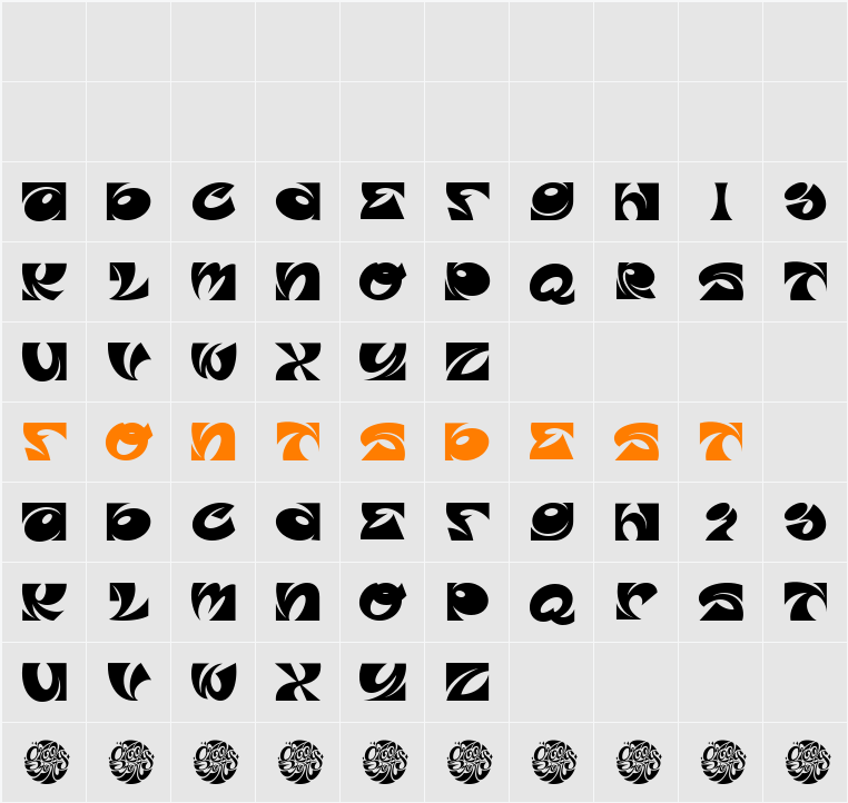 Groovy Trunk Demo Character Map