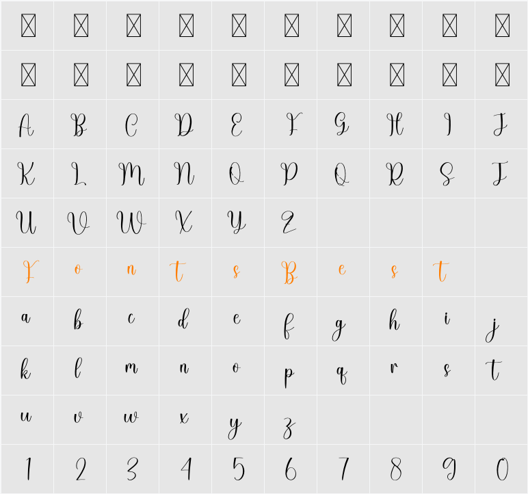Hair Character Map