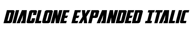 DiaClone Expanded Italic Font Image