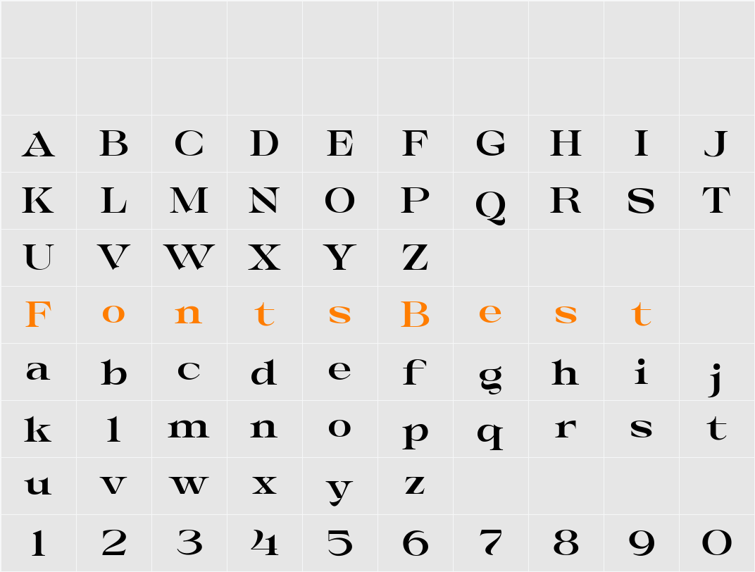 Bondist Character Map