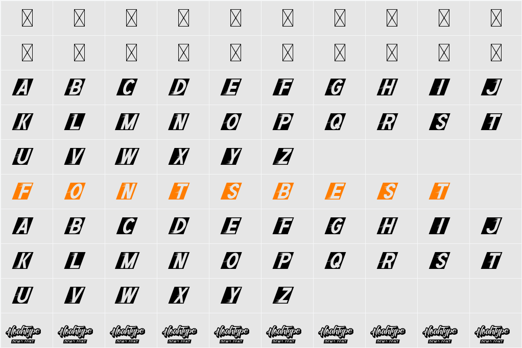 Fast Speed Demo Character Map