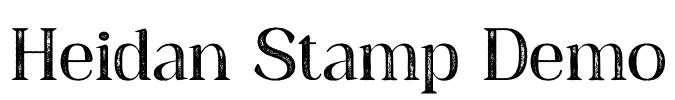 Heidan Stamp Demo Font Image