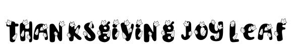 Thanksgiving Joy Leaf Font Image