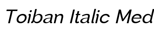 Toiban Italic Med Font Image