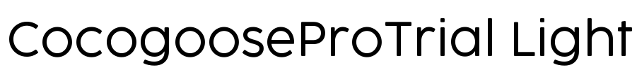 CocogooseProTrial Light Font Image