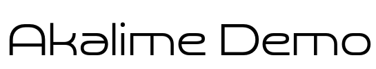 Akalime Demo Font Image