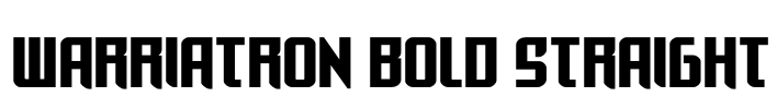 Warriatron Bold Straight Font Image