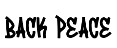 Back Peace Font Image