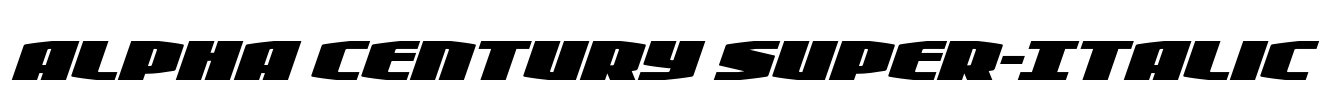 Alpha Century Super-Italic Font Image