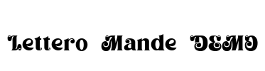 Lettero Mande DEMO Font Image