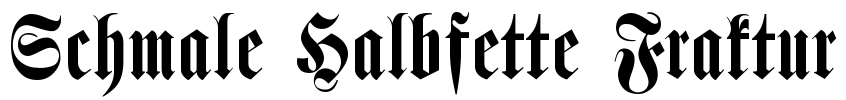 Schmale Halbfette Fraktur Font Image