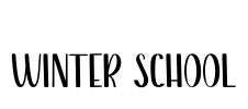 Winter School Font Image