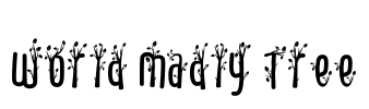 World Madly Tree Font Image