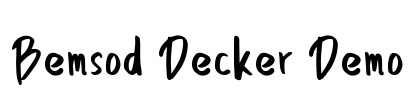 Bemsod Decker Demo Font Image