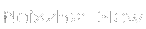 Nuixyber Glow Font Image