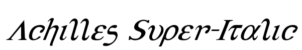 Achilles Super-Italic Font Image