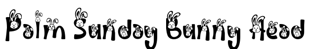 Palm Sunday Bunny Head Font Image