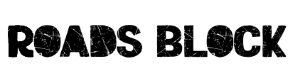 Roads Block Font Image