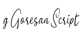 g Goresan Script Font Image