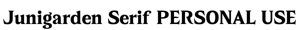 Junigarden Serif PERSONAL USE Font Image