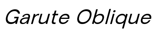 Garute Oblique Font Image