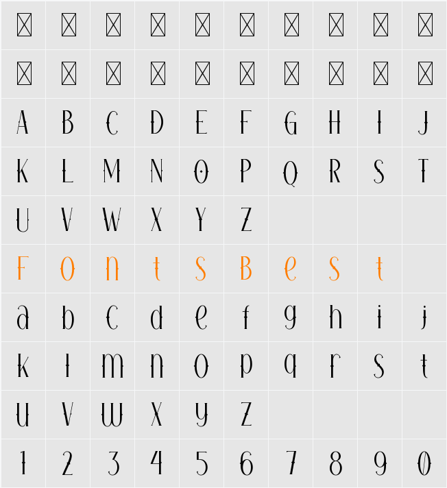 MONALIZED Character Map
