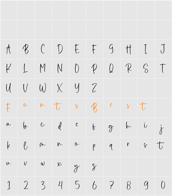 Whitestar Character Map