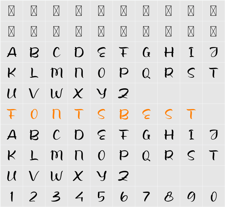 Smile Days DEMO Character Map