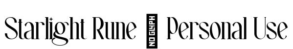 Starlight Rune - Personal Use Font Image