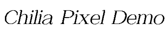Chilia Pixel Demo Font Image