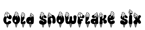 Cold Snowflake Six Font Image