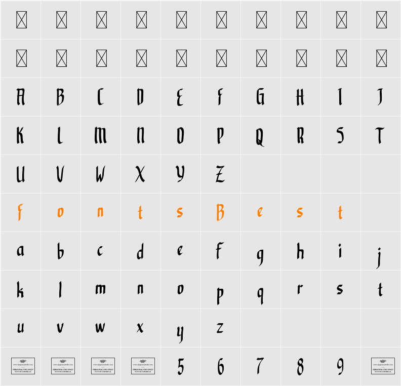 Nocturnal Free Character Map