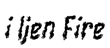i Ijen Fire Font Image