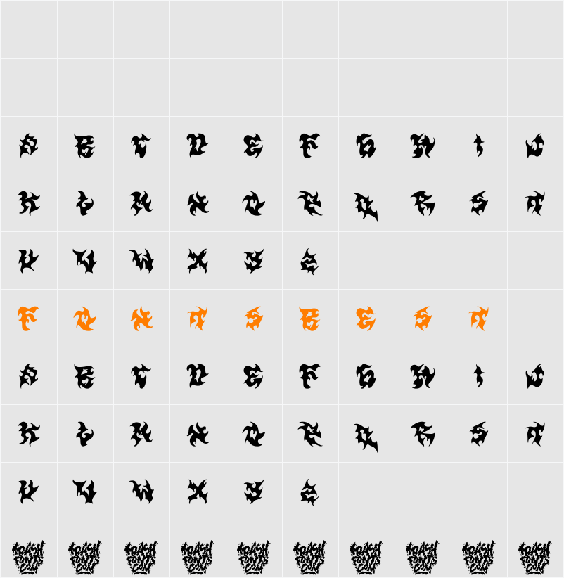 Trash Skeletal DEMO Character Map