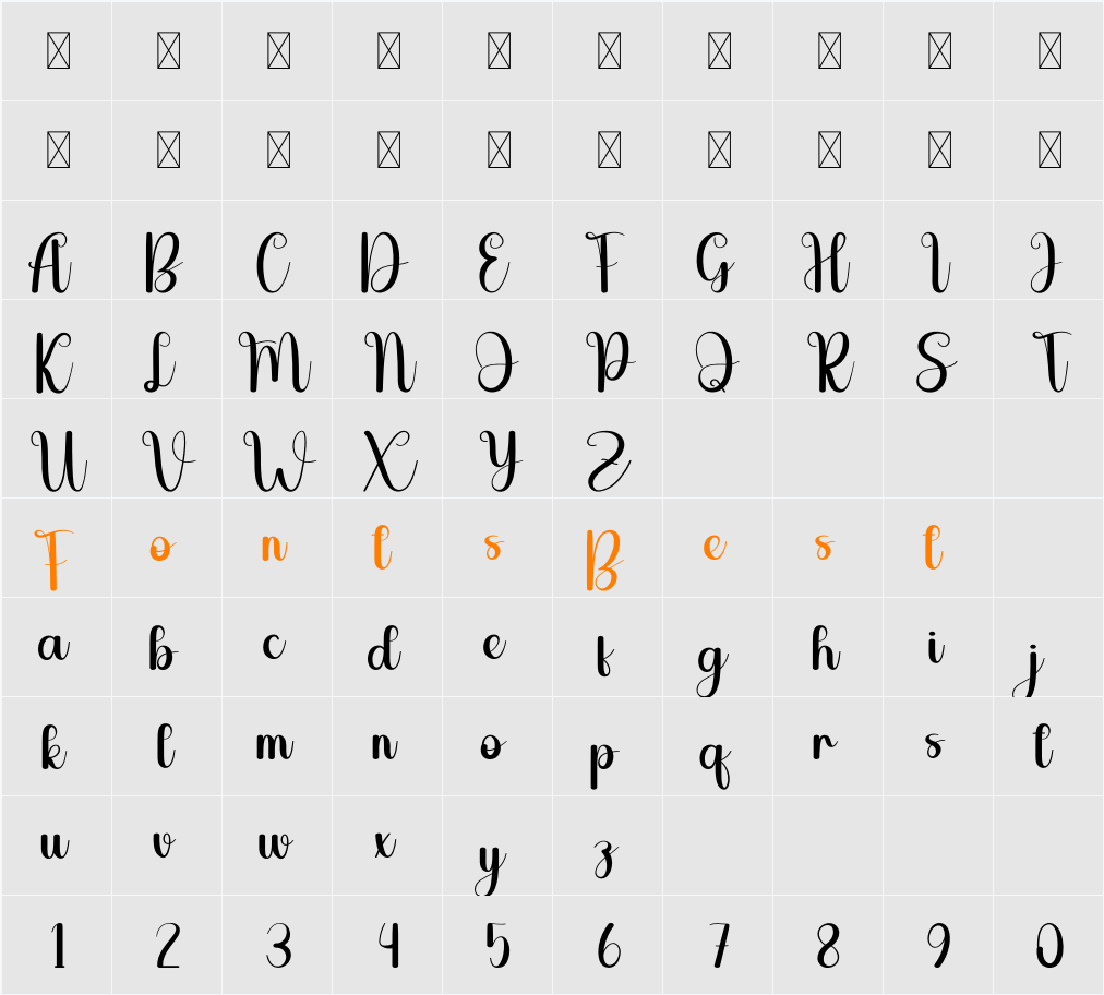 SimpleThink Character Map