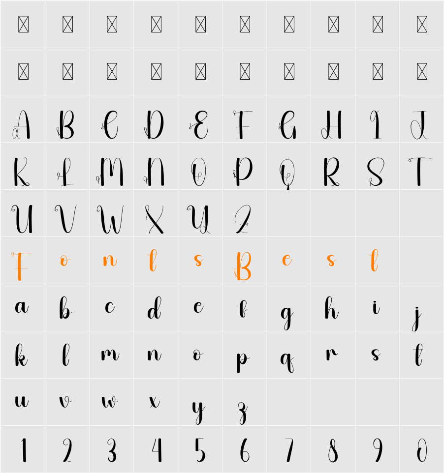 Scrap Character Map