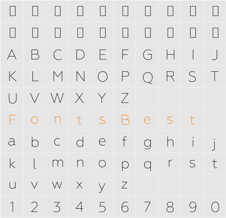 Geoform Character Map